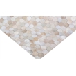 Mosaic Leather Hand-Tufted Leather Hide Light Beige 9'6