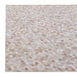 Mosaic Leather Hand-Tufted Leather Hide Light Beige 9'6