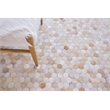 Mosaic Leather Hand-Tufted Leather Hide Light Beige 9'6