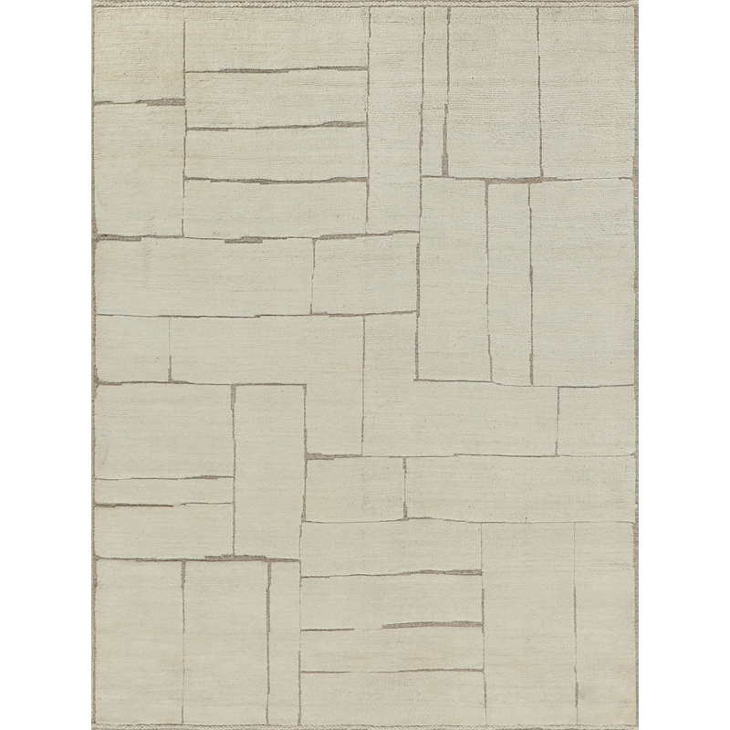 Mojave Hand-Knotted New Zealand Wool Ivory/Beige 6'x9' Area Rug