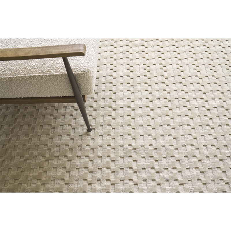 Monroe Handloomed New Zealand Wool Beige 8'x10' Area Rug