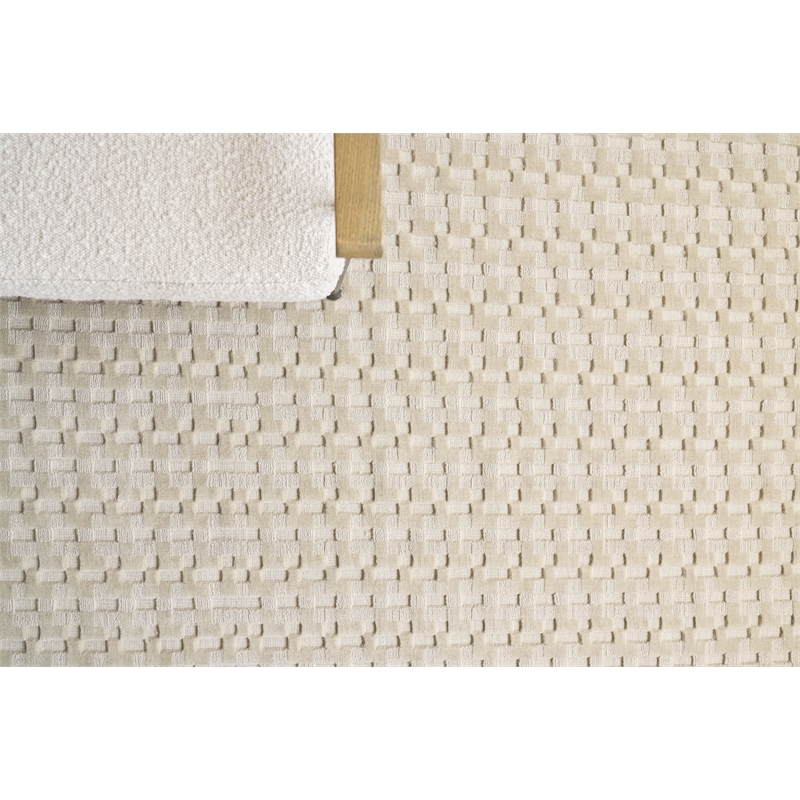 Monroe Handloomed New Zealand Wool Beige 8'x10' Area Rug