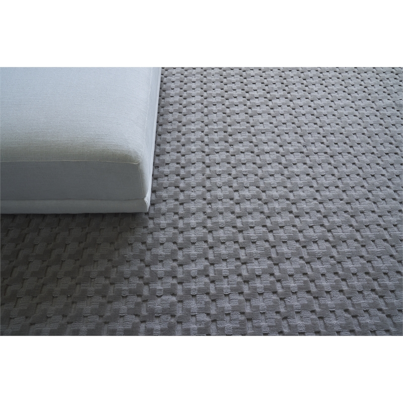 Monroe Handloomed New Zealand Wool Dark Taupe 6'x9' Area Rug