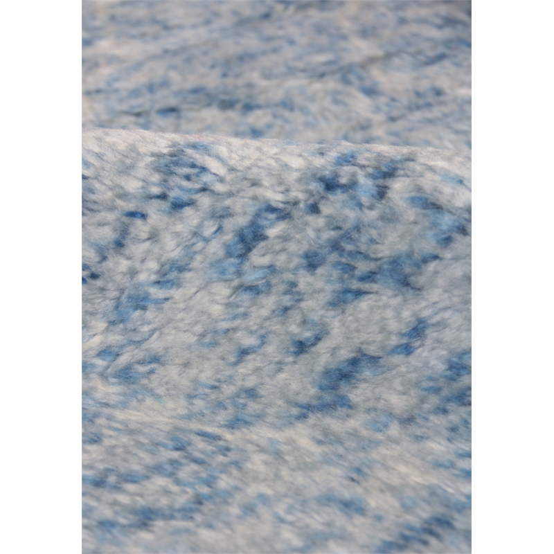 Moroccan Hand-Knotted New Zealand Wool Aqua 6'x9' Area Rug