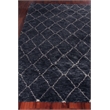 Moroccan Hand-Knotted New Zealand Wool Charcoal 6'x9' Area Rug