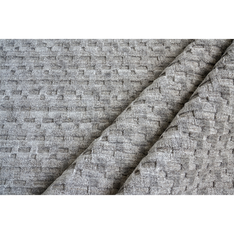 Monroe Silk Handloomed Bamboo Silk Taupe 10'x14' Area Rug