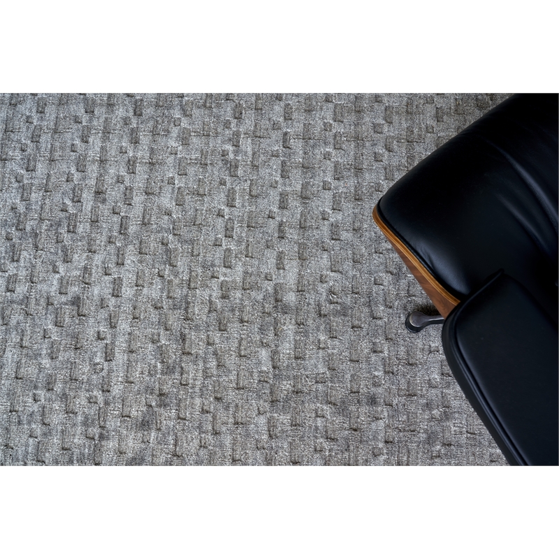 Monroe Silk Handloomed Bamboo Silk Taupe 10'x14' Area Rug