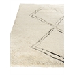 Moroccan Hand-Knotted New Zealand Wool Ivory/Black 8'x10' Area Rug