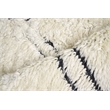 Moroccan Hand-Knotted New Zealand Wool Ivory/Black 8'x10' Area Rug