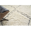 Moroccan Hand-Knotted New Zealand Wool Ivory/Black 8'x10' Area Rug