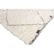 Moroccan Hand-Knotted New Zealand Wool Ivory/Gray 6'x9' Area Rug