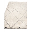 Moroccan Hand-Knotted New Zealand Wool Ivory/Gray 6'x9' Area Rug