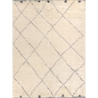 Moroccan Hand-Knotted New Zealand Wool Ivory/Gray 9'x12' Area Rug