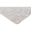 Mosaic Leather Hand-Tufted Leather Hide Ivory 13'6