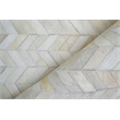 Mosaic Leather Hand-Tufted Leather Hide Ivory 13'6
