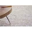 Mosaic Leather Hand-Tufted Leather Hide Ivory 13'6