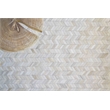 Mosaic Leather Hand-Tufted Leather Hide Ivory 13'6