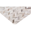 Mosaic Leather Hand-Tufted Leather Hide Silver 11'6