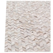 Mosaic Leather Hand-Tufted Leather Hide Silver 8'x11' Area Rug