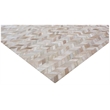 Mosaic Leather Hand-Tufted Leather Hide Light Beige 8'x11' Area Rug
