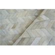 Mosaic Leather Hand-Tufted Leather Hide Light Beige 8'x11' Area Rug