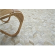 Mosaic Leather Hand-Tufted Leather Hide Light Beige 8'x11' Area Rug