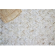 Mosaic Leather Hand-Tufted Leather Hide Light Beige 8'x11' Area Rug