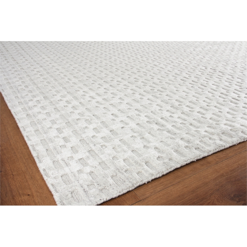 Monroe Silk Handloomed Bamboo Silk Ivory 10'x14' Area Rug