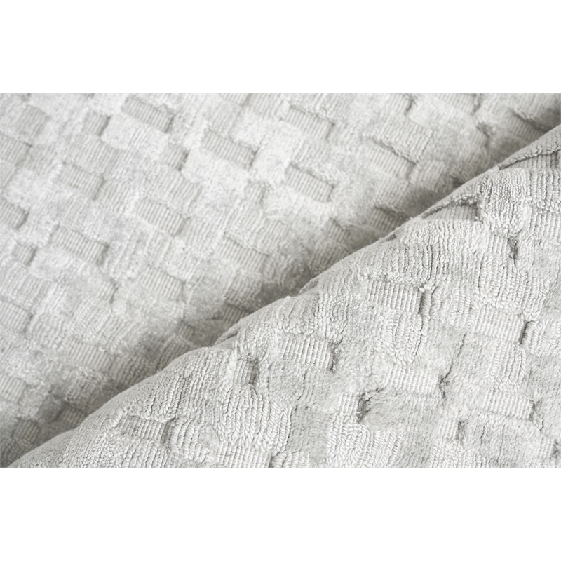 Monroe Silk Handloomed Bamboo Silk Ivory 10'x14' Area Rug