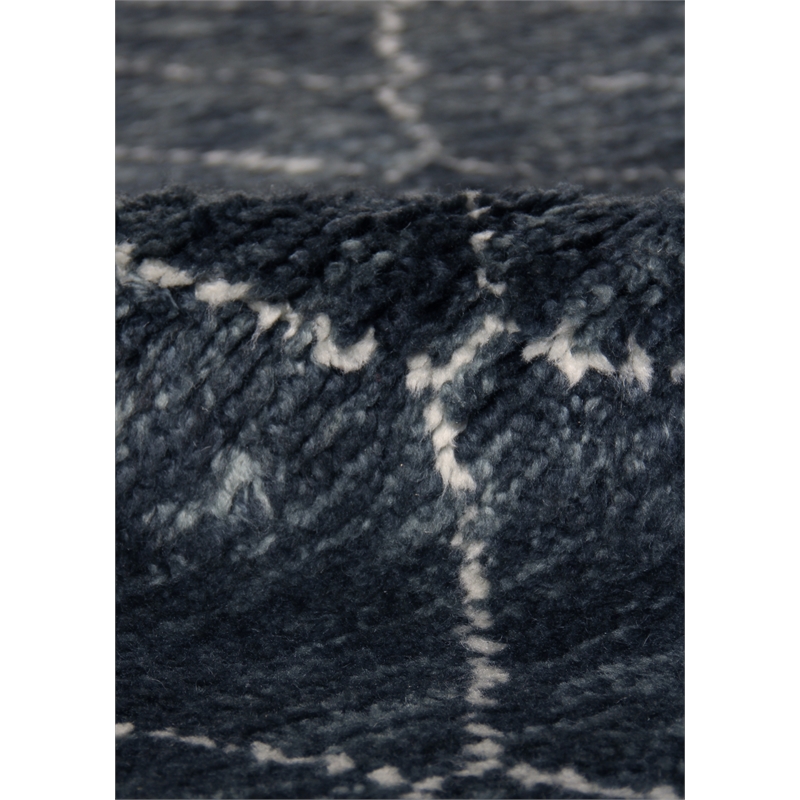 Moroccan Hand-Knotted New Zealand Wool Charcoal 9'x12' Area Rug