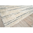 Moroccan Hand-Knotted New Zealand Wool Ivory/Dark Gray 6'x9' Area Rug