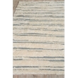Moroccan Hand-Knotted New Zealand Wool Ivory/Dark Gray 6'x9' Area Rug