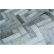 Mosaic Leather Hand-Tufted Leather Hide Silver 11'6
