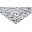 Mosaic Leather Hand-Tufted Leather Hide Silver 9'6
