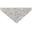 Mosaic Leather Hand-Tufted Leather Hide Light Beige 11'6