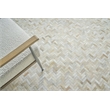 Mosaic Leather Hand-Tufted Leather Hide Light Beige 11'6