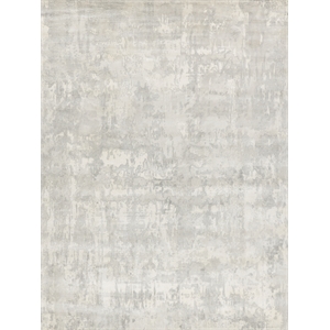Murano Handloomed Wool/Bamboo Silk Silver 5'x8' Area Rug