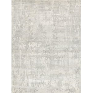 Murano Handloomed Wool/Bamboo Silk Silver 8'x10' Area Rug