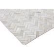 Mosaic Leather Hand-Tufted Leather Hide Ivory 11'6