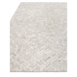 Mosaic Leather Hand-Tufted Leather Hide Ivory 11'6