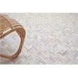 Mosaic Leather Hand-Tufted Leather Hide Ivory 11'6