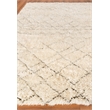 Moroccan Hand-Knotted New Zealand Wool Ivory/Charcoal 9'x12' Area Rug