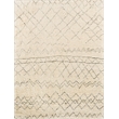 Moroccan Hand-Knotted New Zealand Wool Ivory/Charcoal 9'x12' Area Rug