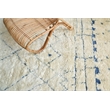 Moroccan Hand-Knotted New Zealand Wool Ivory/Blue 10'x14' Area Rug