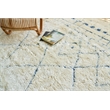 Moroccan Hand-Knotted New Zealand Wool Ivory/Blue 10'x14' Area Rug