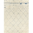 Moroccan Hand-Knotted New Zealand Wool Ivory/Blue 10'x14' Area Rug