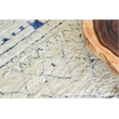 Moroccan Hand-Knotted New Zealand Wool Ivory/Blue 6'x9' Area Rug