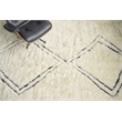 Moroccan Hand-Knotted New Zealand Wool Ivory/Black 10'x14' Area Rug