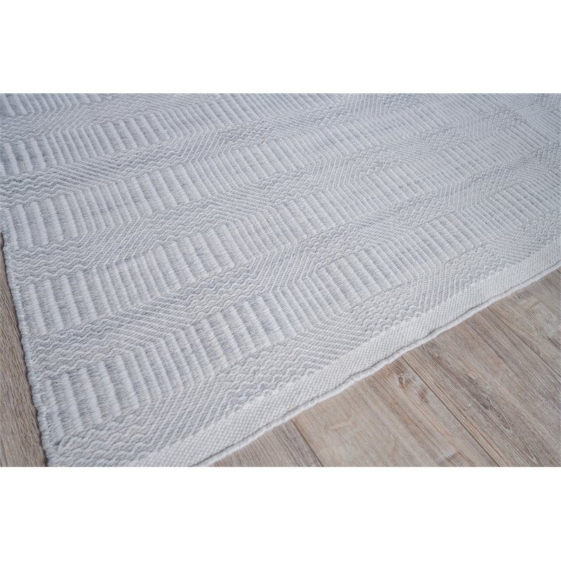 Naples Flatweave Pet Light Silver 2'x3' Area Rug
