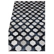 Natural Hide Hand-Tufted Leather Hide Silver/Blue 9'6